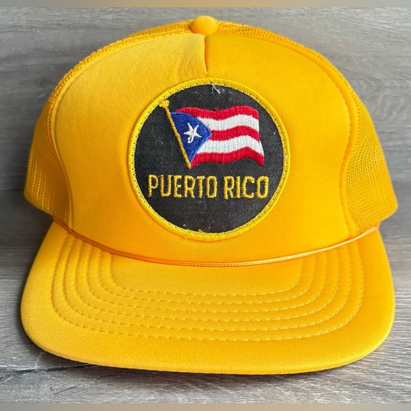 Vintage “Puerto Rico” Trucker SnapBack Hat Mesh Foam NWOT - Picture 2 of 5